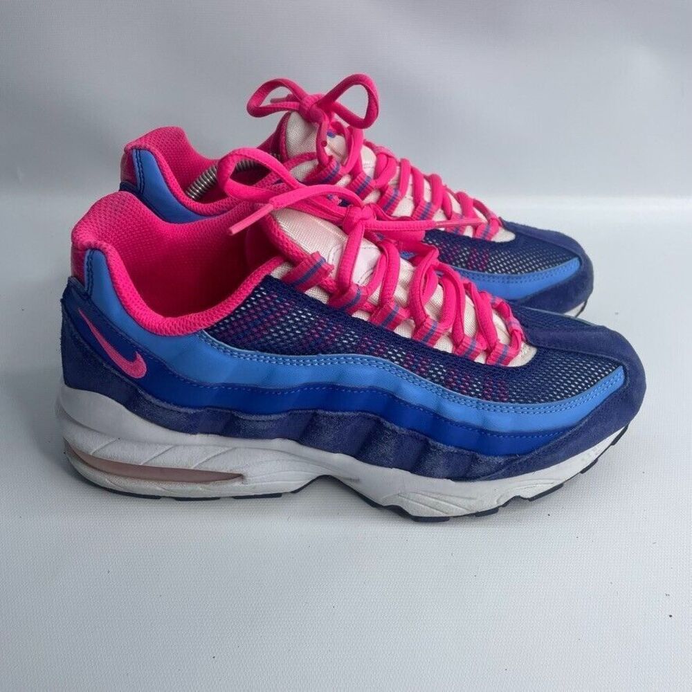 NIKE Air Max '95 LE GS Athletic Active Trainers Blue Pink White 310830-401 Sz 6Y